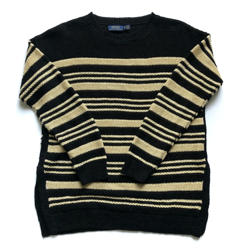 Polo Ralph Lauren Striped Sweater 100% Linen - Picture 4 of 14